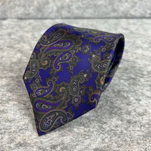 Vintage Lanvin Men's Silk Tie Necktie Purple Paisley Pattern